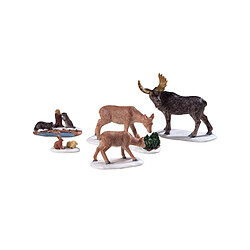 Lot de 5 figurines d'animaux sauvages décoratifs - LEMAX