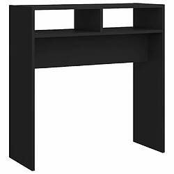 Maison Chic Table console | Meuble d'entrée | Table d'appoint Noir 78x30x80 cm Aggloméré -GKD58149