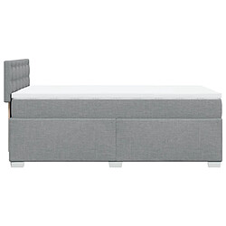 Acheter Vidaxl Sommier à lattes de lit avec matelas gris clair 80x200 cm tissu