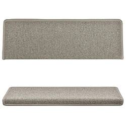 Acheter Decoshop26 Tapis d'escalier 15 pièces 65x25 cm Gris clair DEC023813