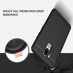 Wewoo Coque noir pour LG G7 ThinQ Texture de Carbone Brossé Résistant aux chocs TPU Retour Case