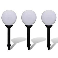 vidaXL Lampes d'allée à LED 3 pcs 20 cm avec piquet de sol