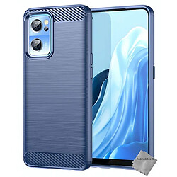 Htdmobiles Coque silicone gel carbone pour OnePlus Nord CE 2 5G + verre trempe - BLEU FONCE