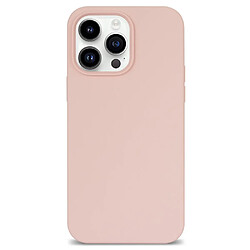 Coque en silicone anti-rayures, revêtement de fibres pour votre iPhone 14 Pro - rose