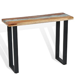 vidaXL Table console Teck 100 x 35 x 75 cm