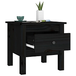 Maison Chic Table d'appoint | Table Basse Noir 40x40x39 cm Bois massif de pin -GKD61016 pas cher