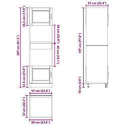 vidaXL Armoires de four 2 pcs Porto chêne fumé bois d'ingénierie pas cher