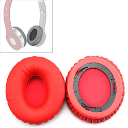 Wewoo Coussinets Mousse 2 PCS pour Beats Solo HD / 1.0 casque couverture en cuir de protection éponge cache-oreilles rouge