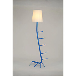 Inspired Lampadaire Centipede avec abat-jour, 1 x E27, bleu/blanc