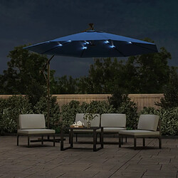 Avis Maison Chic Parasol Jardin | Parasol déporté à LED et mat en acier 300 cm Azuré - GKD96930