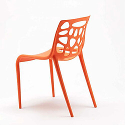 Acheter Ahd Amazing Home Design Chaise en polypropylène anti-uv design moderne Gelateria salle à manger et bar café Connubia, Couleur: Orange