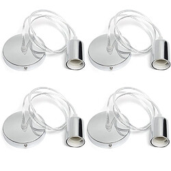 Stoex Lot de 4Douille de Lampe E27 Suspension Luminaire Plafond Lampe Accessoires Pend