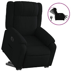 vidaXL Fauteuil inclinable électrique noir tissu