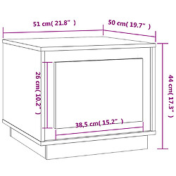 vidaXL Table basse blanc brillant 51x50x44 cm bois d'ingénierie pas cher