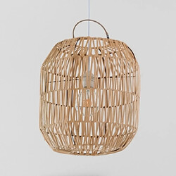 Mes Abat-jour forme cylindre 32x32x49 cm en rotin naturel - LUMEN