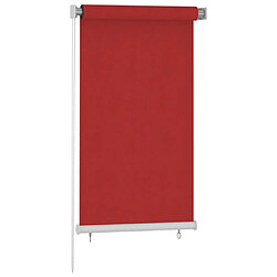 vidaXL Store roulant d'extérieur 80x140 cm Rouge PEHD