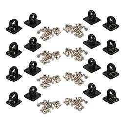 16x Attelage de Remorque Support de Verrouillage Kit Pièces de Rechange pour 1/10 Crawler RC Voiture Noir Kits d'accessoires pas cher