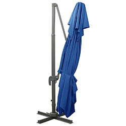 Acheter Helloshop26 Parasol déporté à double toit 400 x 300 cm bleu 02_0008567