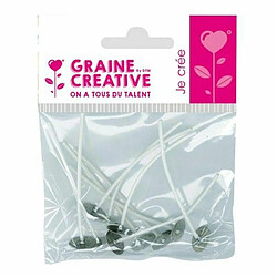 Graines Creatives 20 mèches à bougie sur pied 7 cm