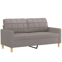 Maison Chic Canapé à 2 places,Sofa de Salon,Canapé droit Taupe 140 cm Tissu -GKD683998