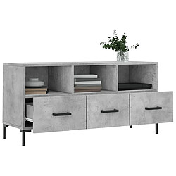 Acheter Maison Chic Meuble TV scandinave - Banc TV pour salon gris béton 102x36x50 cm bois d'ingénierie -MN79102