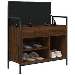 Acheter Maison Chic Banc à chaussures | Meuble de rangement à chaussures Meuble d'Entrée chêne marron 65,5x32x57,5cm bois d'ingénierie -MN61978