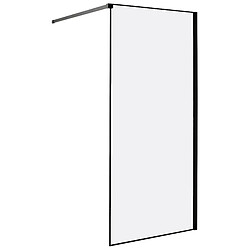 Beliani Parois de douche WASPAM 90 x 190 cm Noir