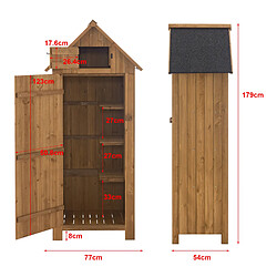 Avis Abri de Jardin à Toit Bitumé Ottrott en Bois 179 x 77 x 54 cm [en.casa]