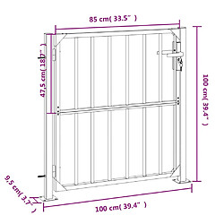 vidaXL Portail de jardin 100x100 cm acier inoxydable pas cher