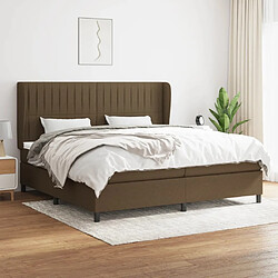 vidaXL Sommier à lattes de lit avec matelas Marron foncé 200x200 cm