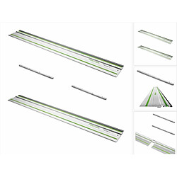 Festool FS 1400/2 Rails de guidage 1400 mm - 2 pièces (2x 491498) + 2x Connecteurs FSV (2x 482107)