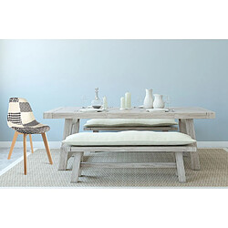 The Home Deco Factory Chaise scandinave Patchwork - H. 85 cm - Noir et blanc pas cher