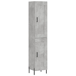 vidaXL Buffet haut Gris béton 34,5x34x180 cm Bois d'ingénierie