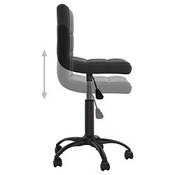 Helloshop26 Chaise fauteuil siège pivotante de bureau informatique étude velours noir 02_0024165 pas cher