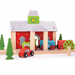 Bigjigs Rail Gare en bois