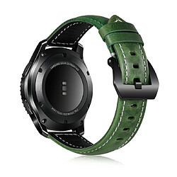 Wewoo Bracelet pour montre connectée de sport en cuir arbre Samsung Galaxy Watch Active 22 mm vert