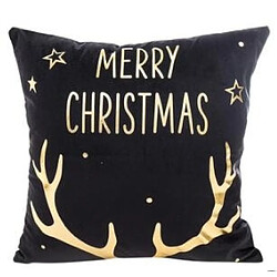 Wewoo Joyeux Noël taie d'oreiller or feuille d'impression couverture canapé taille jeter housse de coussin café décoratif 43cm x 43cm 2