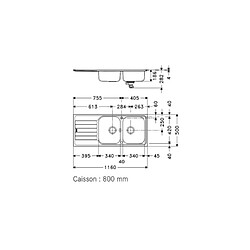 Avis Evier à encastrer 80cm inox avec siphon - 006464 - FRANKE