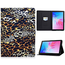 Etui en PU anti-chocs avec support pour Huawei Enjoy Tablet 2 10.1/MatePad T 10S 10.1 pouces/T 10/X6 9.7 pouces - imprimé léopard