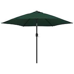 vidaXL Parasol de jardin en porte-à-faux avec LED 3 m vert