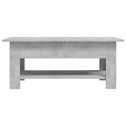 Avis Maison Chic Table basse,Table Console Table d'appoint, Table pour salon Gris béton 102x55x42 cm Aggloméré -MN63475