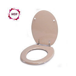 MSV Abattant Wc MDF Beige - Charnières Inox