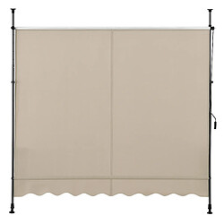 Store Banne Manuel Auvent Téléscopique 350 x 120 x 200-300 cm Sable [pro.tec] pas cher