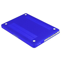 Wewoo Housse Étui bleu foncé pour Macbook Pro 15,4 pouces 3 en 1 Coque de protection en plastique dur givré avec clavier de et prise de poussière de port pas cher