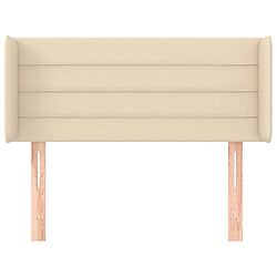 Avis Maison Chic Tête de lit scandinave avec oreilles,meuble de chambre Crème 83x16x78/88 cm Tissu -MN26220