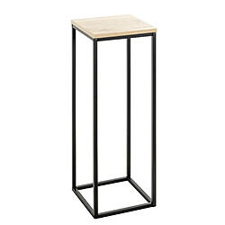 Acheter Pegane Porte-plantes en bois coloris chêne et métal coloris noir -longueur 23 x profondeur 23 x hauteur 67 cm