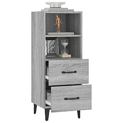 Acheter vidaXL Buffet Sonoma gris 34,5x34x90 cm Bois d'ingénierie