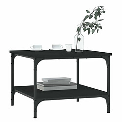 Avis Maison Chic Table basse,Table Console Table d'appoint, Table pour salon Noir 55x55x40 cm bois d'ingénierie -MN39240