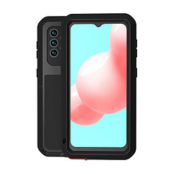 Coque en silicone + métal Antichoc Antichute Antipoussière Puissant noir pour votre Samsung Galaxy A32 5G