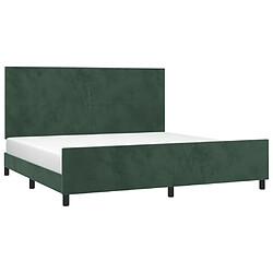 Avis Maison Chic Lit adulte - Cadre Structure de lit avec tête de lit Contemporain Vert foncé 200x200 cm Velours -MN65840